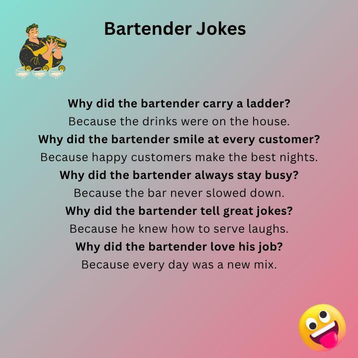 Bartender Jokes One Liners