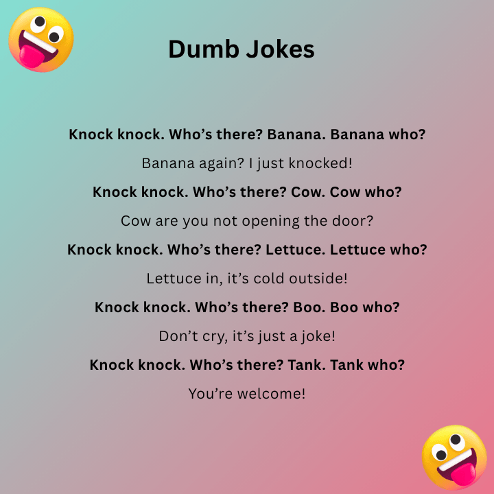 Dumb Knock Knock Jokes